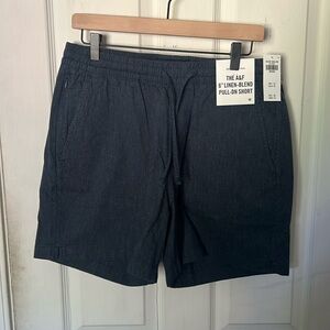 Men’s linen blend pull on shorts